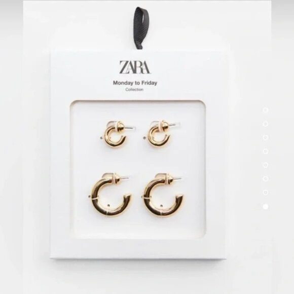 NWT Zara pack of hoop earrings ✨✨🔥🔥🔥 - Picture 2 of 9